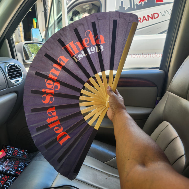 25" Black Delta Sigma Theta Clacking Fan