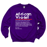 African Violet Definition Classic Sweatshirt