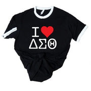 Etsy Short Sleeve I Heart DST Ringer TShirt