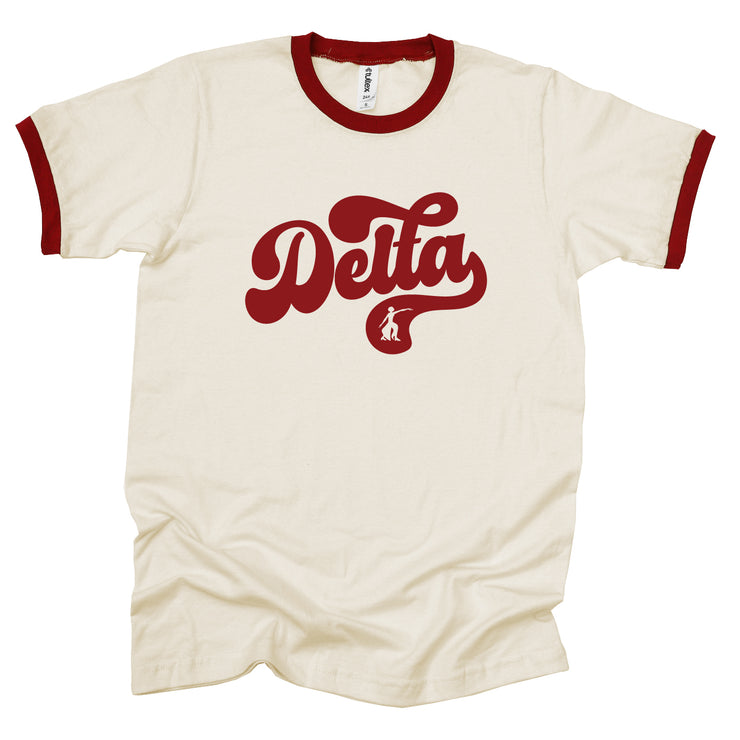 Short Sleeve Chunky Delta Ringer TShirt