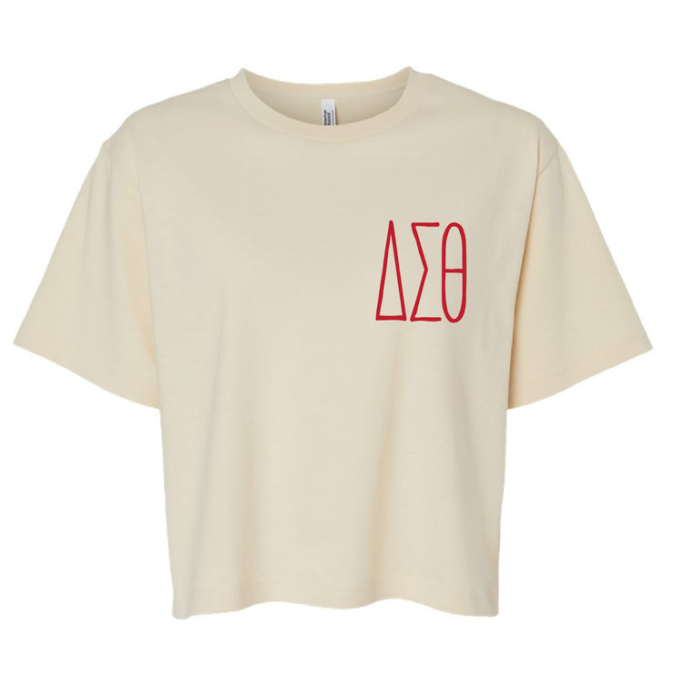 Left Chest DST Hemmed Cropped Tee