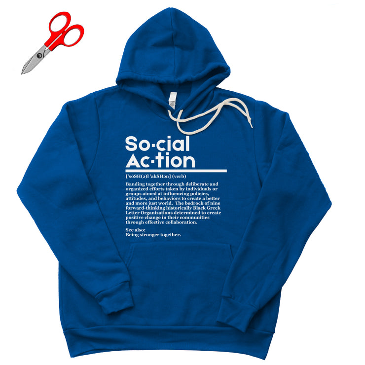 D9 Social Action Definition Fleece Kanga Hoodie