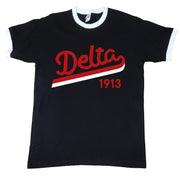 Short Sleeve Delta Swoosh Ringer TShirt