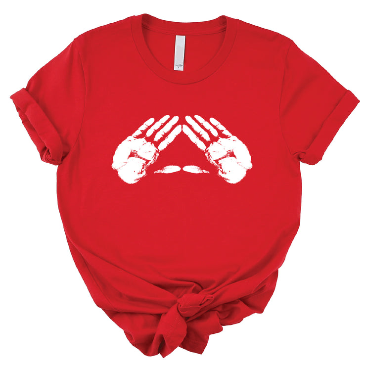 Etsy Short Sleeve White Pyramid Hands Tee