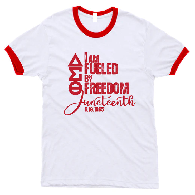 Short Sleeve Fueled by Freedom Ringer TShirt