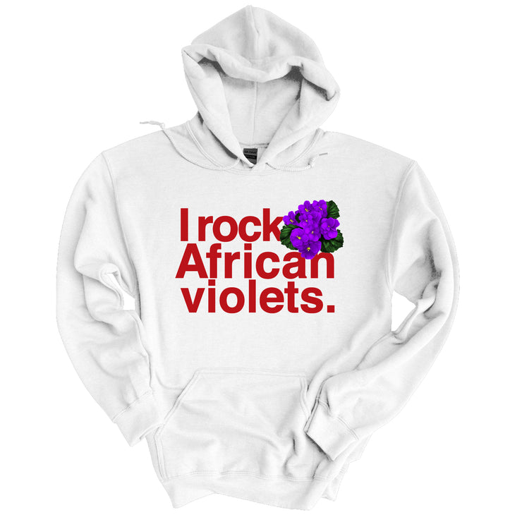 I Rock African Violets II Fleece Kanga Hoodie