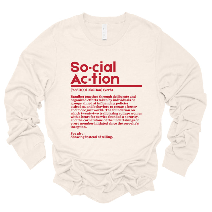 Long Sleeve Social Action Definition TShirt