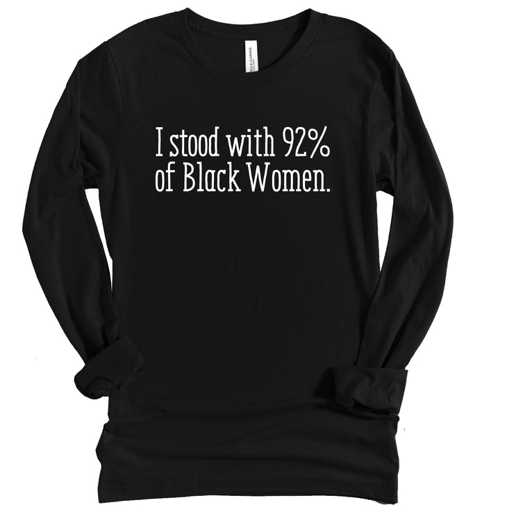Long Sleeve  I Stood with the 92 Percent TShirt