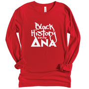 Long Sleeve Black HIstory DNA TShirt