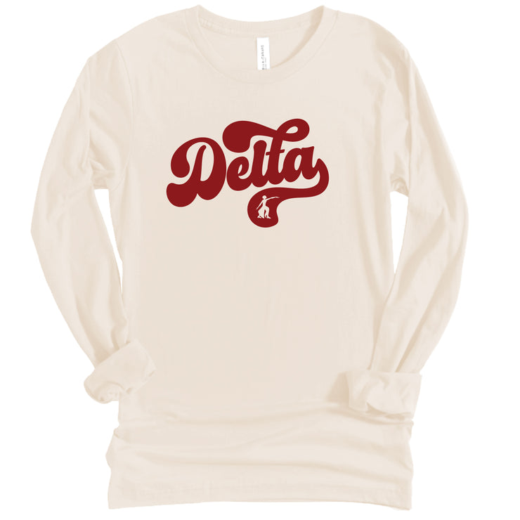 Long Sleeve Chunky Delta TShirt