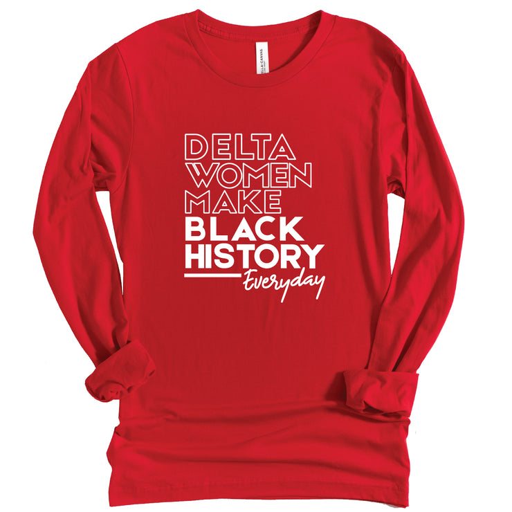 Long Sleeve Delta Women Make Black History TShirt