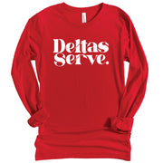 Long Sleeve Deltas Serve TShirt