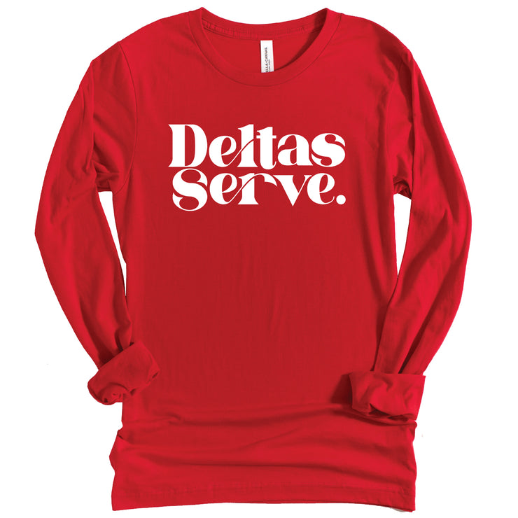Long Sleeve Deltas Serve TShirt