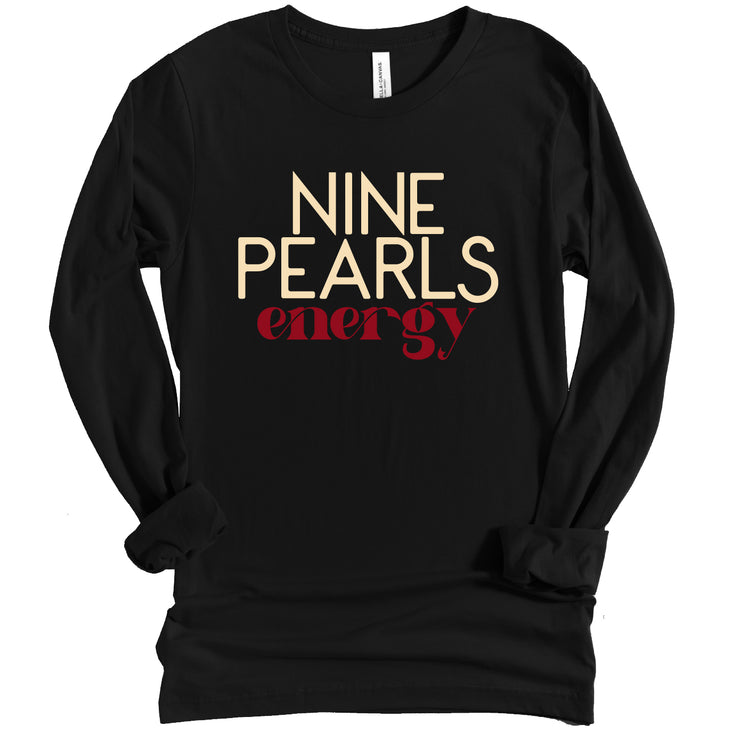 Long Sleeve Nine Pearls Energy TShirt