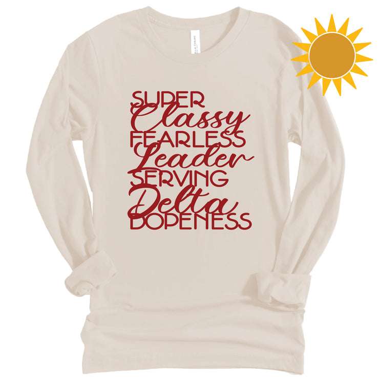Long Sleeve Super Delta TShirt Sunset