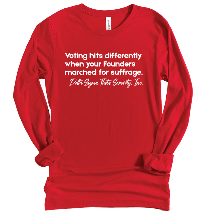 Long Sleeve Voting Suffrage TShirt