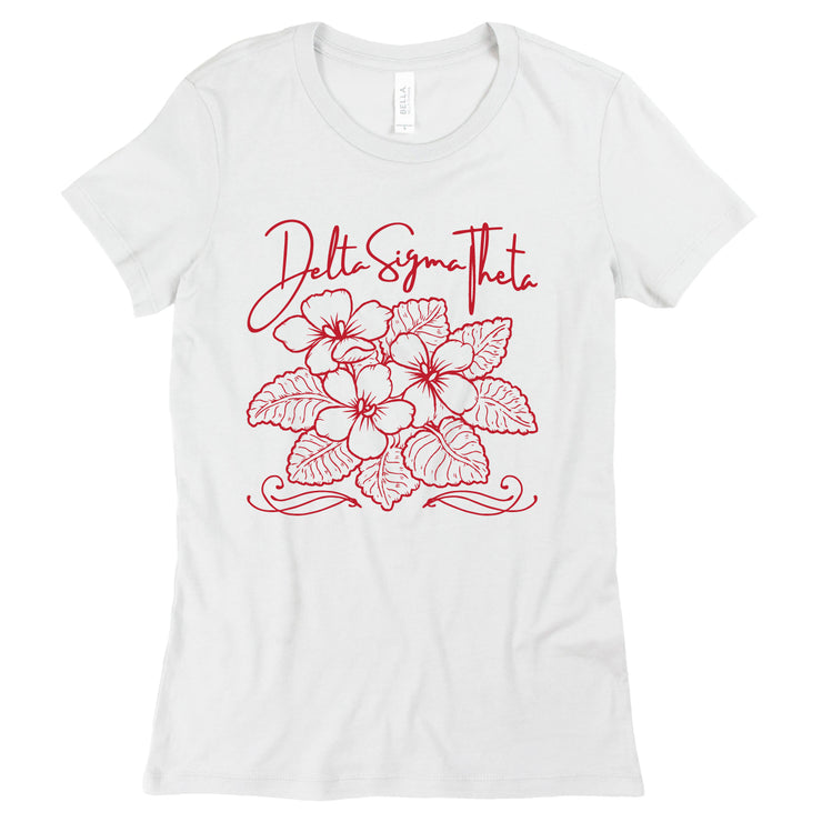 Short Sleeve Line Art Violet Tee Sunset