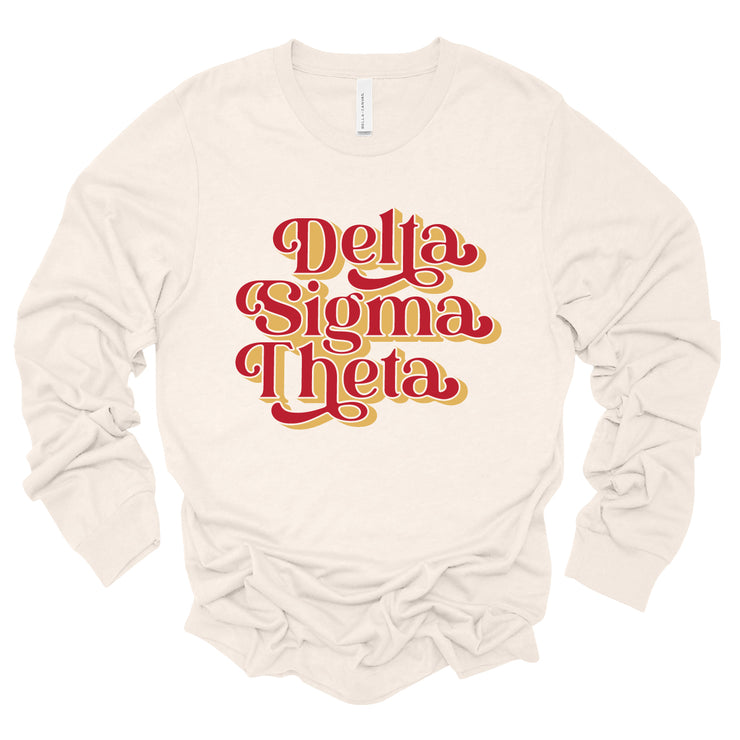 Long Sleeve Vintage Delta Sigma Theta TShirt
