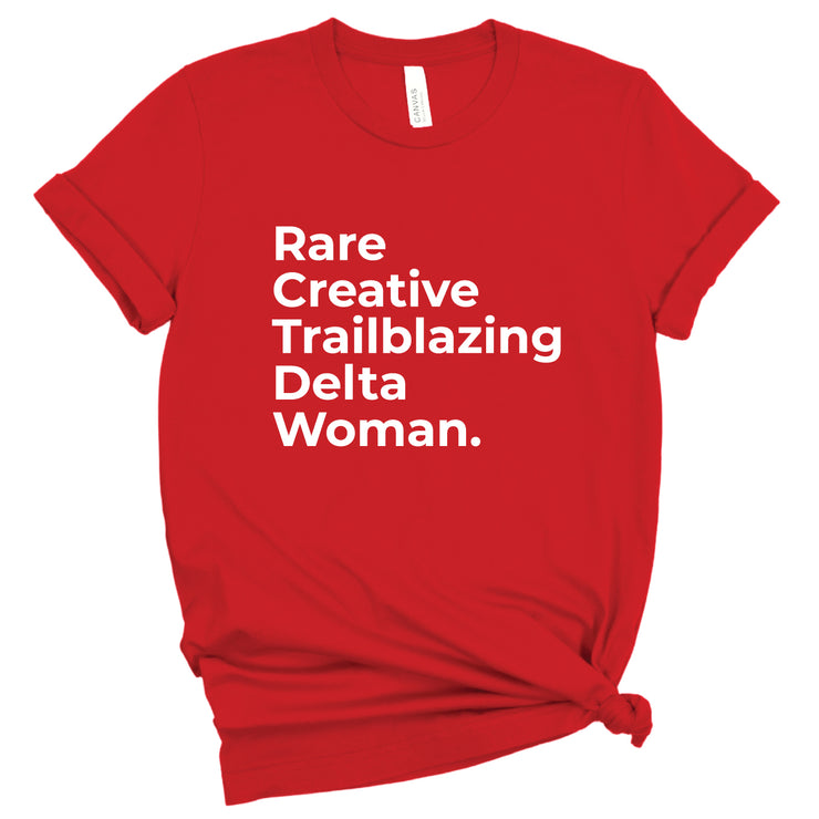 Short Sleeve Rare Creative Delta Woman Tee