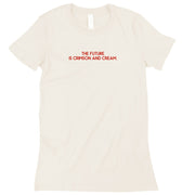 Short Sleeve The Future is Crimson and Cream Tee Sunset