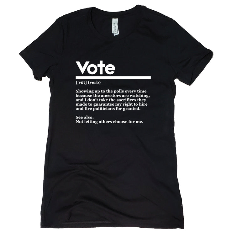 Short Sleeve Vote Definition Tee