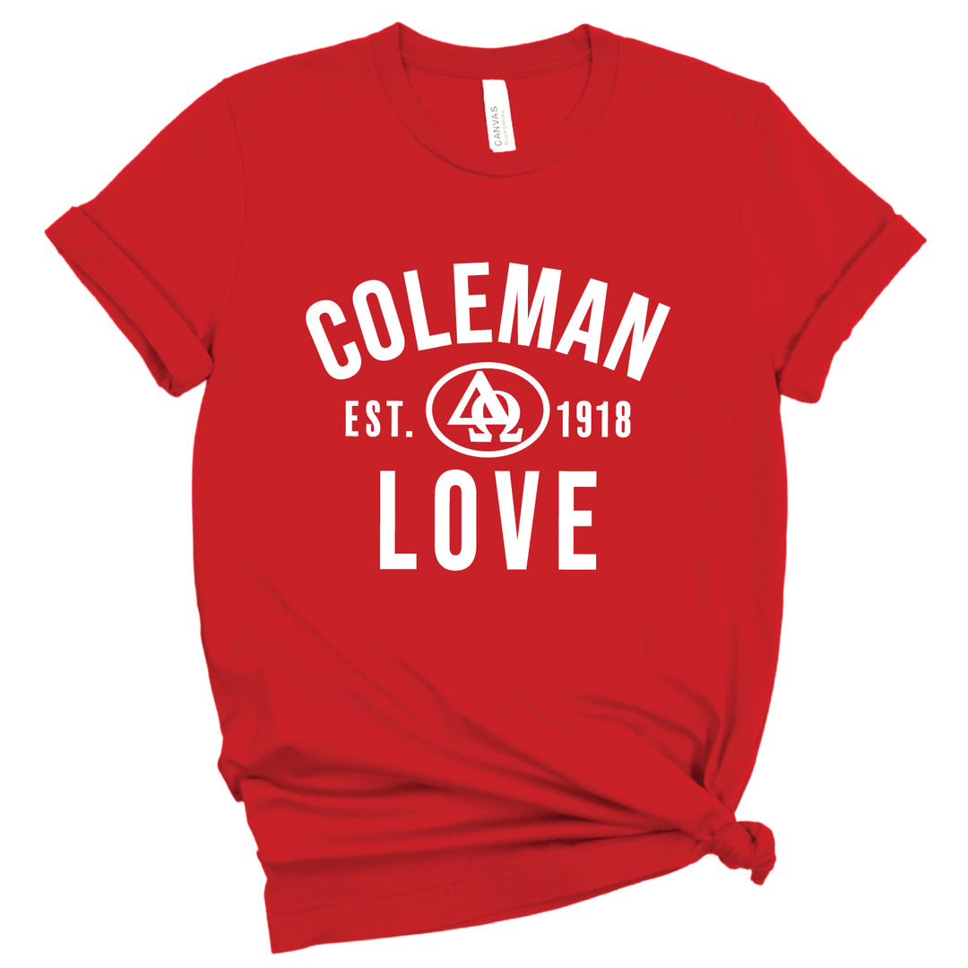 Short Sleeve Ladies Coleman Love Tee – needthattee