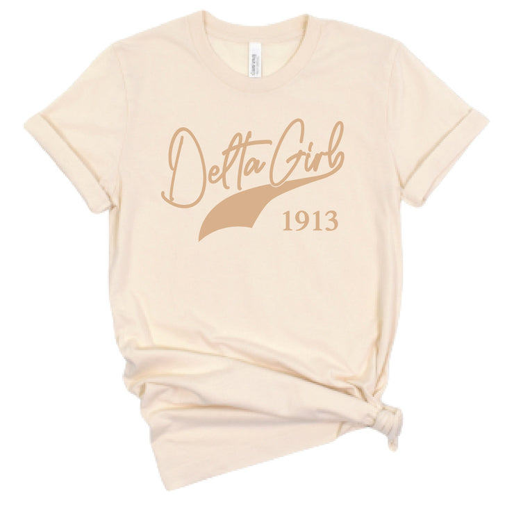 Short Sleeve Delta Girl Banner Tee