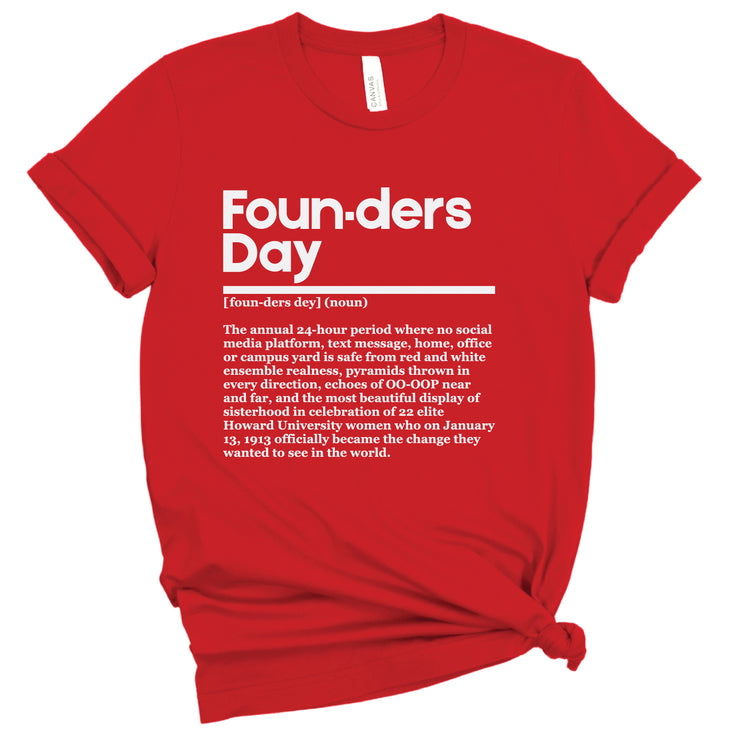 Short Sleeve Founders Day Definition Tee