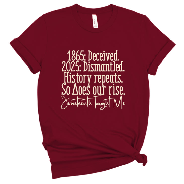Short Sleeve J19 Juneteenth Taught Me Tee