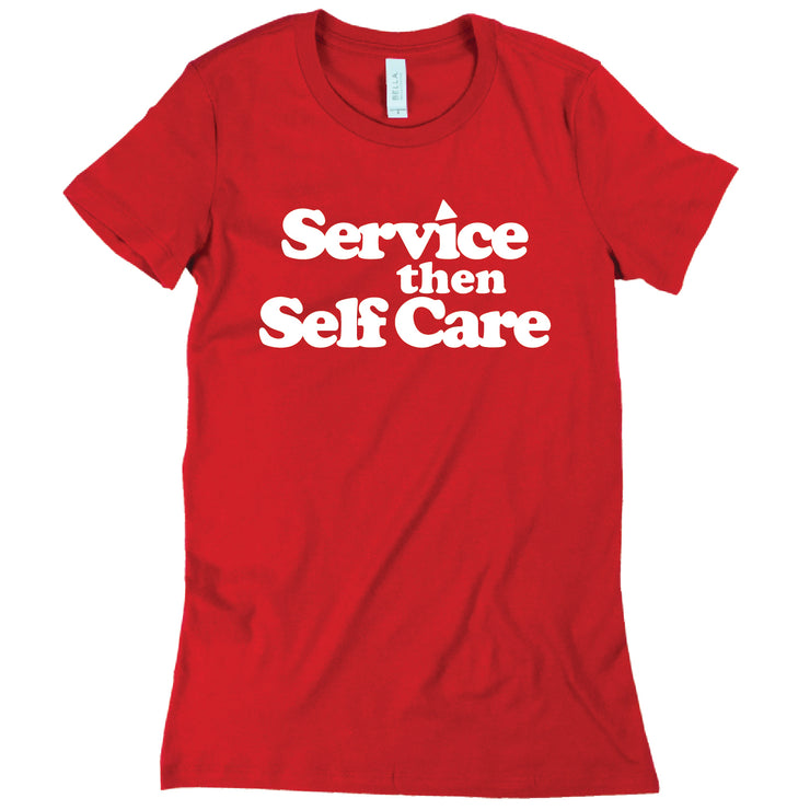 Short Sleeve Service then Self Care Tee Sunset