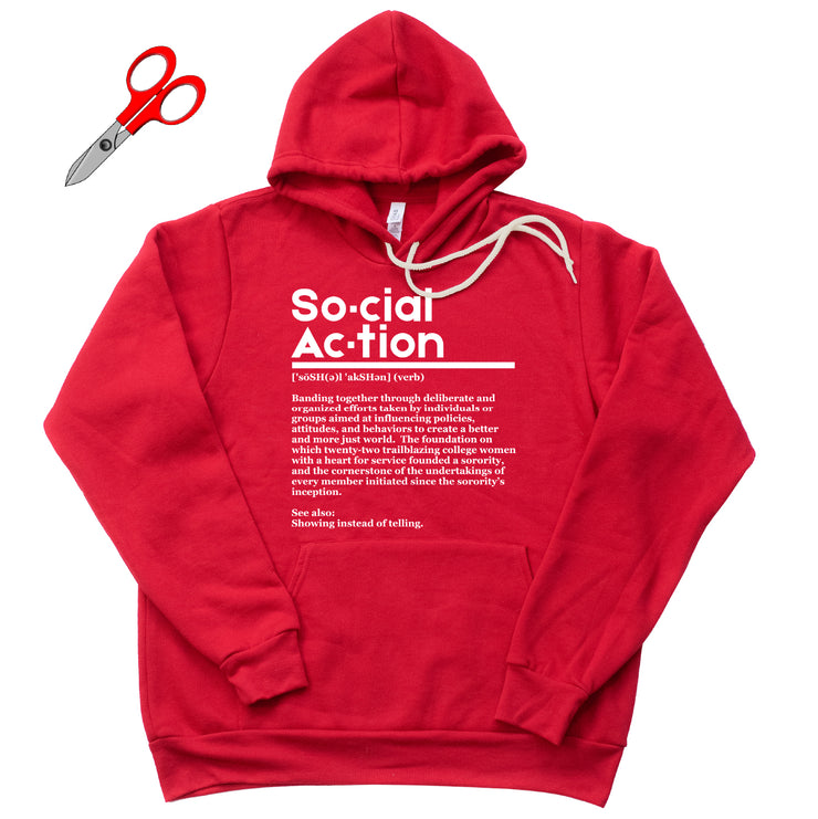 Social Action Definition Fleece Kanga Hoodie