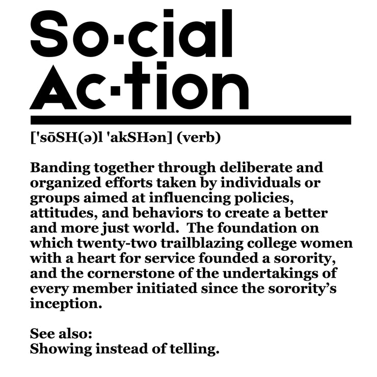 Short Sleeve Social Action Definition Tee