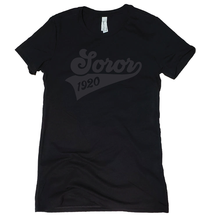 Short Sleeve Tonal Puff Soror Banner 1920 Tee