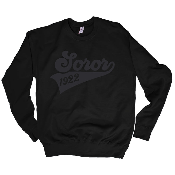 Tonal Puff Soror Banner 1922 Classic Sweatshirt