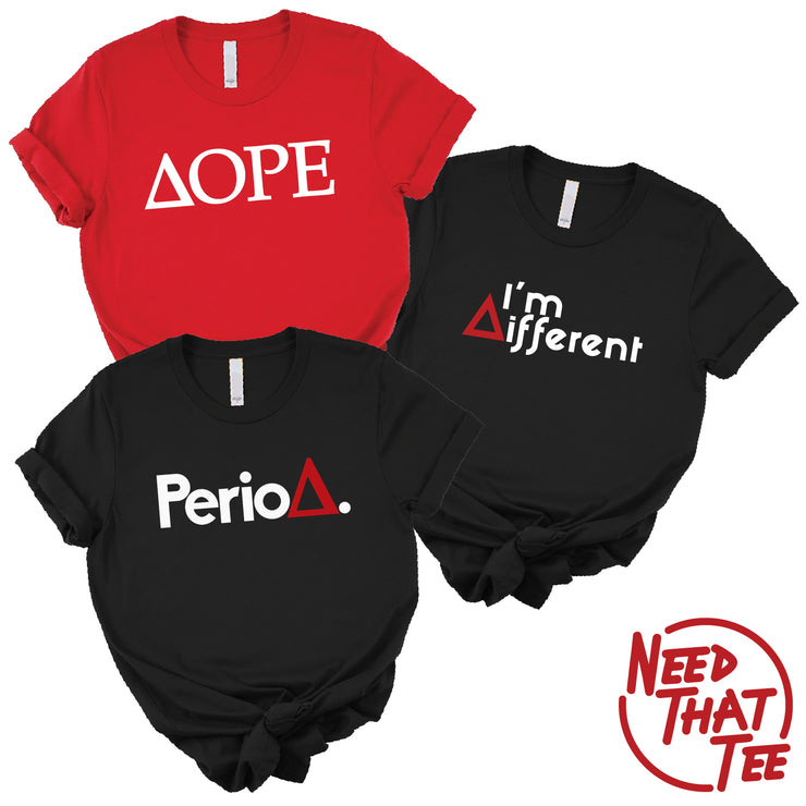 Short Sleeve Delta Symbol Tee Trio