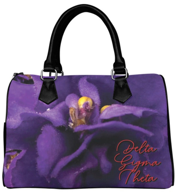 Violet Cluster Boston Handbag