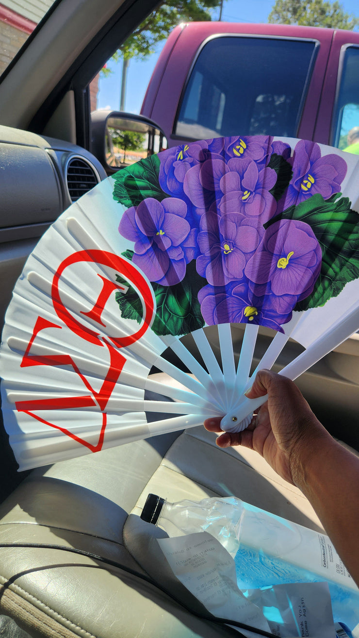 25" White Delta Sigma Theta Clacking Fan