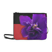Violet Clutch Bag with Strap