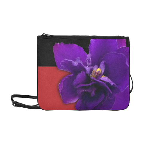 Violet Clutch Bag with Strap