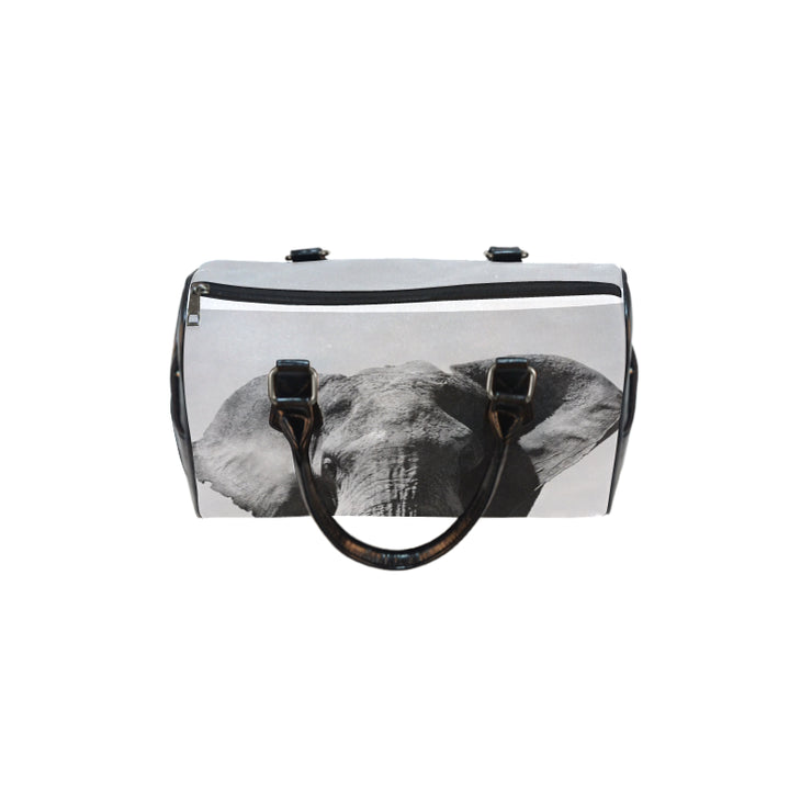 Black and White Elephant Boston Bag