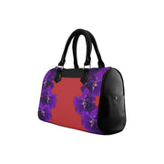 Color Block Violet Boston Bag