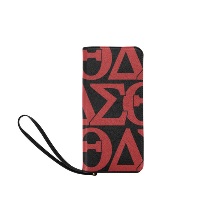 Red DST Zip Clutch (Wallet)