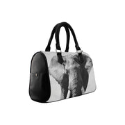 Black and White Elephant Boston Bag