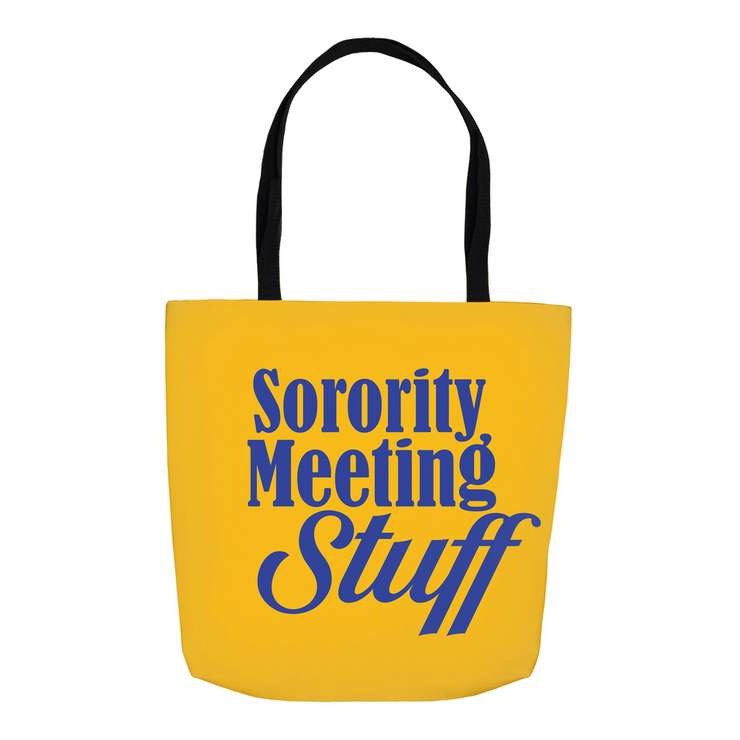 G Gold Sorority Meeting Stuff Tote