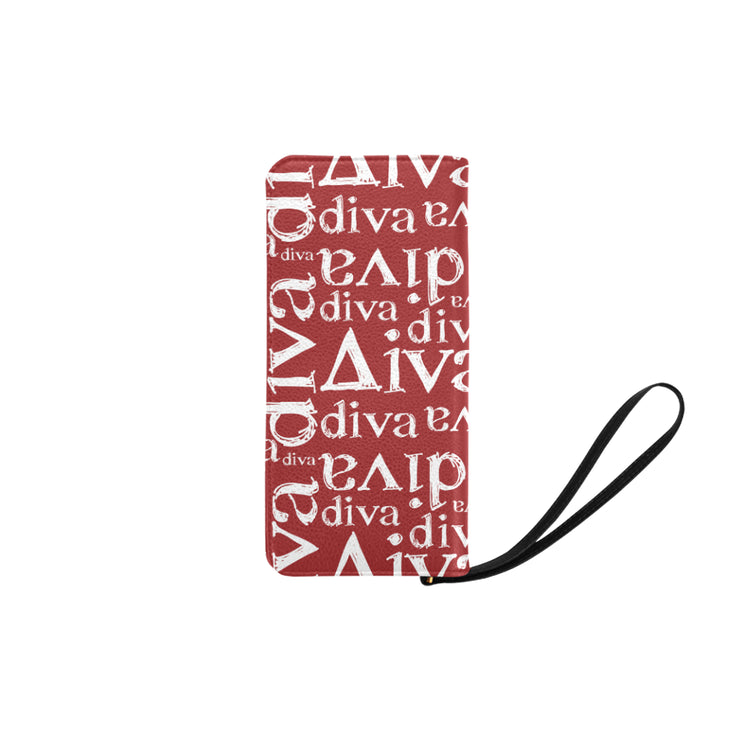 Red Diva Zip Clutch
