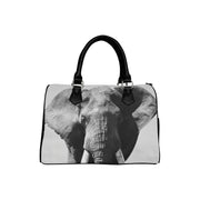 Black and White Elephant Boston Bag