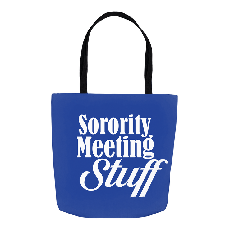 G Royal Blue Sorority Meeting Stuff Tote