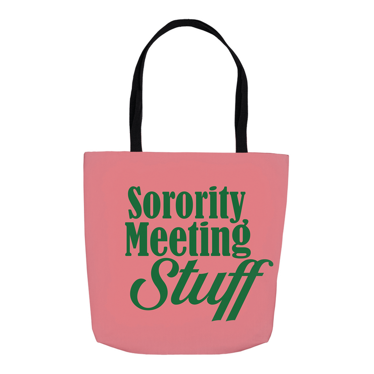 G Pink Sorority Meeting Stuff Tote