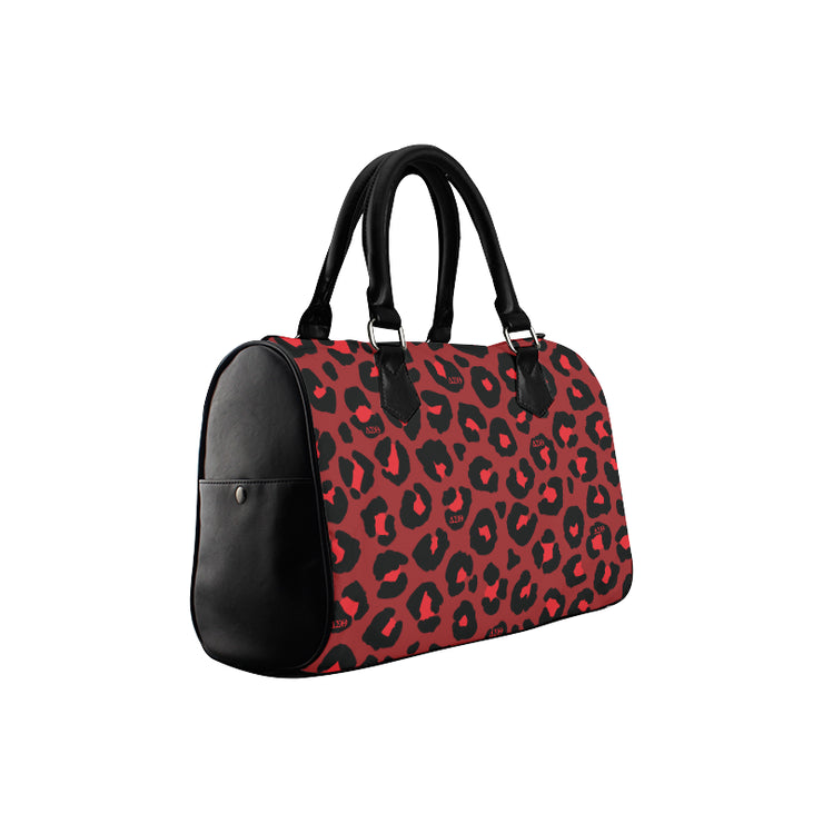 Red Leopard DST Boston Handbag
