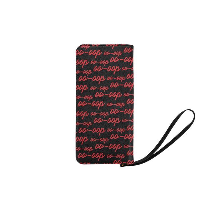 Black Oop Zip Clutch